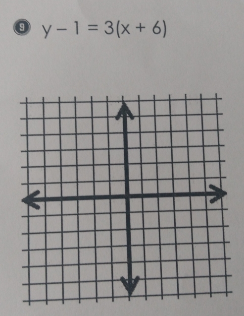 ⑨ y-1=3(x+6)