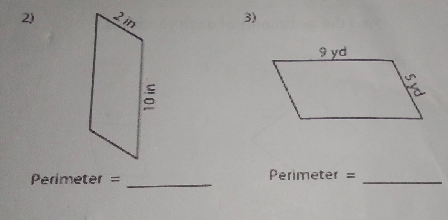 Perimeter =_ 
Perimeter =_