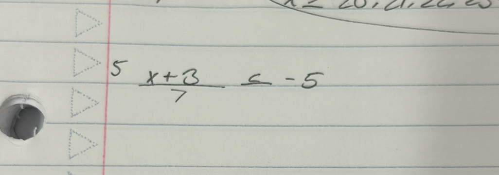 =∠ 1 C 
5  (x+3)/7 ≤ -5