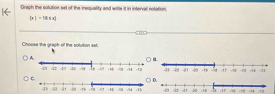 Solved: Graph the solution set of the inequality and write it in ...