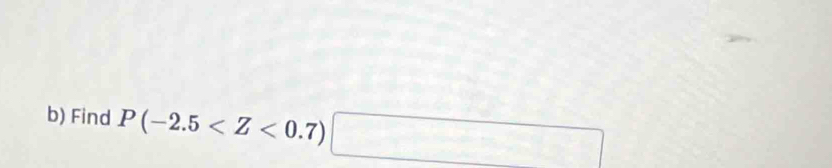 Find P(-2.5