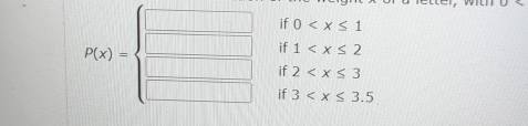 P(x)=beginarrayl □ if0