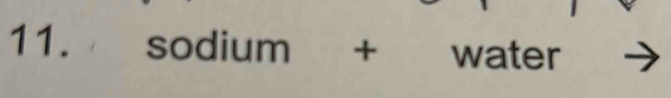 sodium+ water