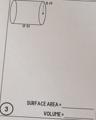 SURFACE AREA =
3 
_ 
_
VOLUME=