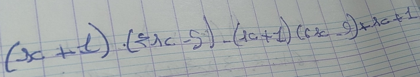 (x+1)(/ x-5)-(10+1)(6x-9)* x+1