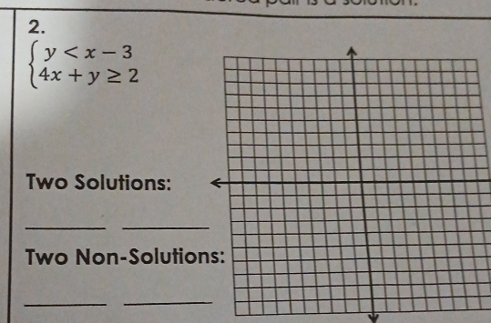 beginarrayl y
Two Solutions: 
__ 
Two Non-Solutio 
_ 
_