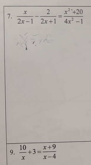  10/x +3= (x+9)/x-4 