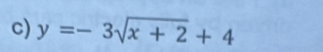 y=-3sqrt(x+2)+4