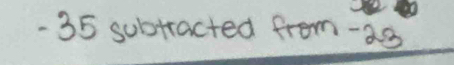 -35 subtracted from -a3