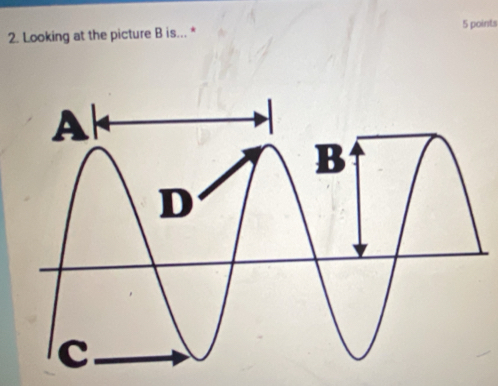 Looking at the picture B is... * 5 points