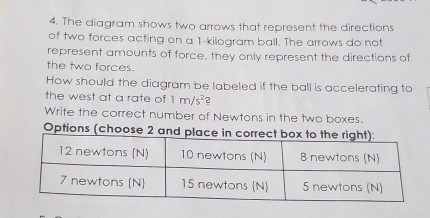 Solved: The diagram shows two arrows that represent the directions of ...