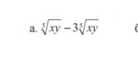 sqrt[5](xy)-3sqrt[5](xy)