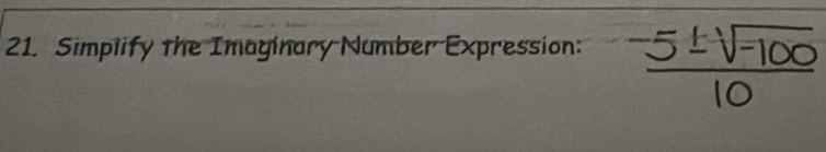 Simplify the Imaginary Number Expression: