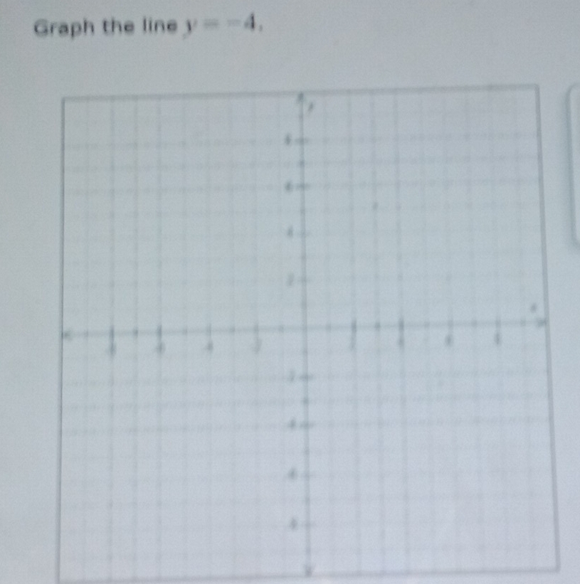 Graph the line y=-4,