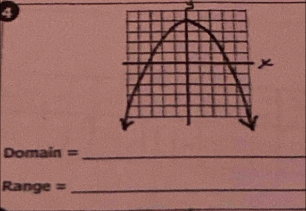 Domain =_ 
Range = _