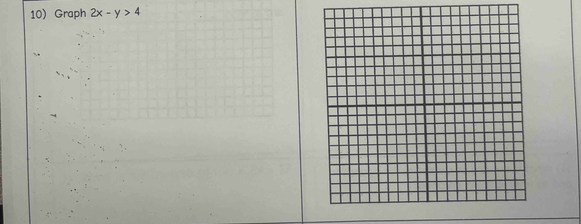 Graph 2x-y>4