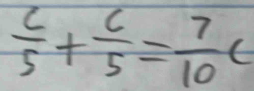 frac c5+ c/5 =  7/10 C