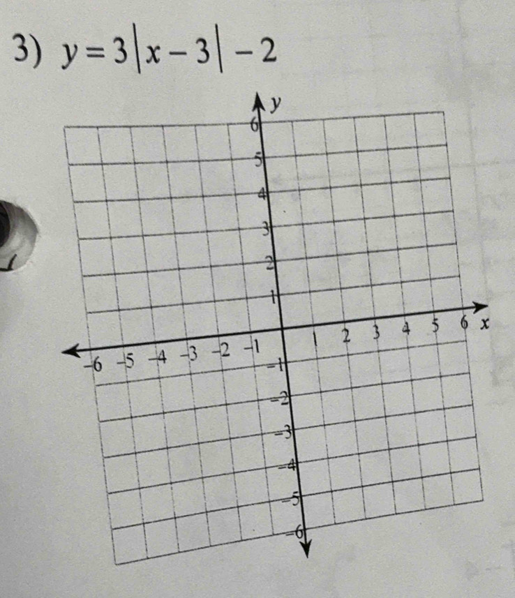 y=3|x-3|-2