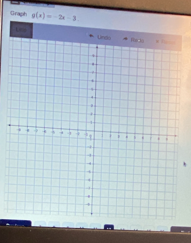 Graph g(x)=-2x-3. 
L