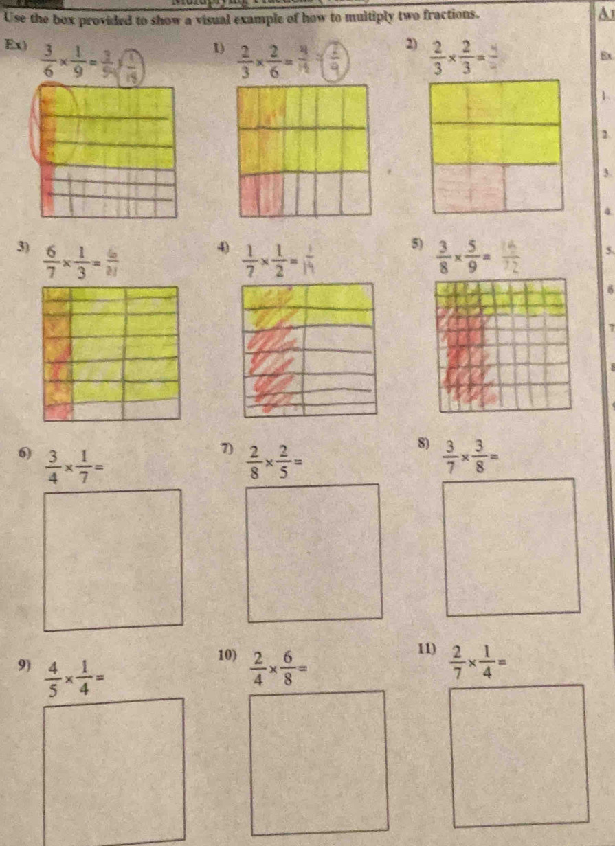Solved: Use the box provided to show a visual example of how to ...