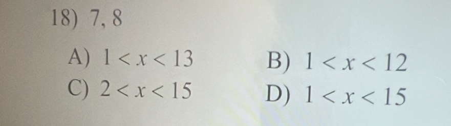 7, 8
A) 1 B) 1
C) 2
D) 1