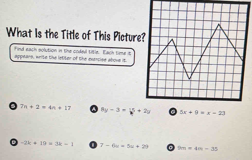 What Is the Title of This Picture? Find each solution in the coded ...