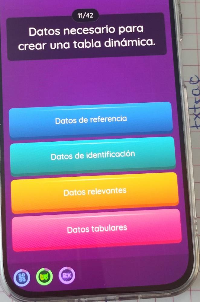 11/42
Datos necesario para
crear una tabla dinámica.
Datos de referencia
Datos de identificación
Datos relevantes
Datos tabulares