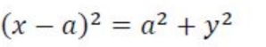 (x-a)^2=a^2+y^2