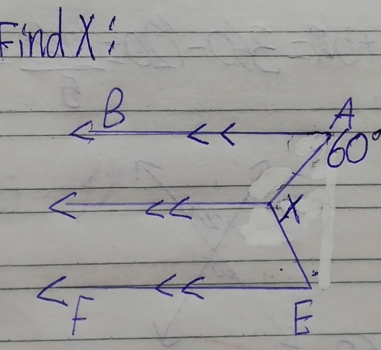 Find X!
B
A
60
Lt

F