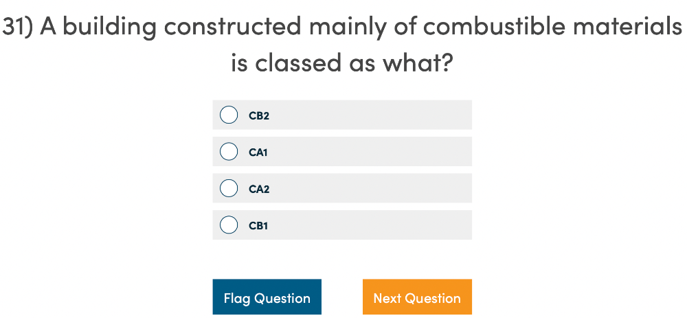 Solved: A building constructed mainly of combustible materials is ...