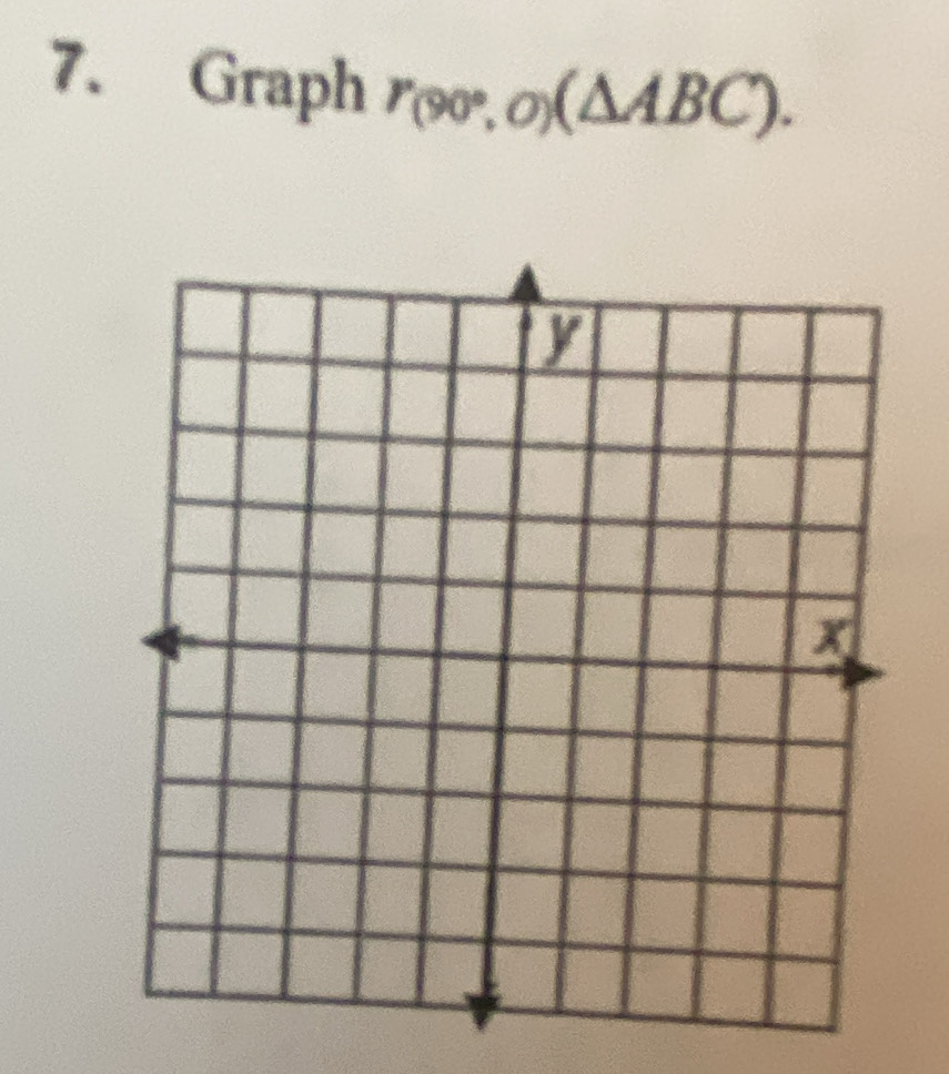 Graph r_(90°,0)(△ ABC).