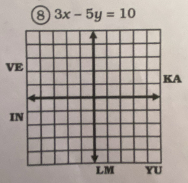 8 3x-5y=10
V