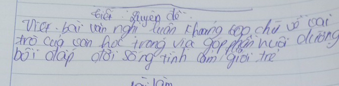 tié guyen do 
ver bai uan nghi tuán Khang too chū vó (ai 
tro cap can hot trong vic gop phan huā drong 
bóì dap oǒi ssng tinh (am `gioi tre 
.lom