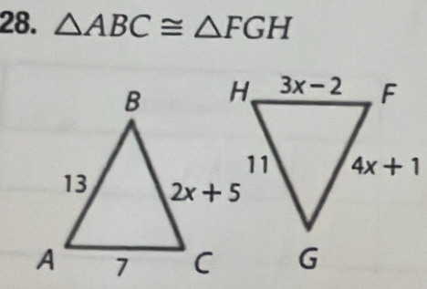 △ ABC≌ △ FGH