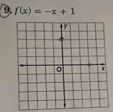 9 f(x)=-x+1