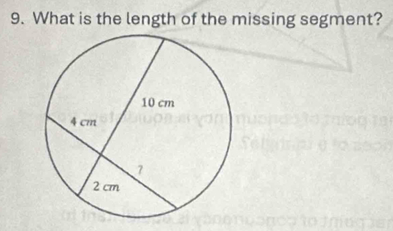 What is the length of the missing segment?