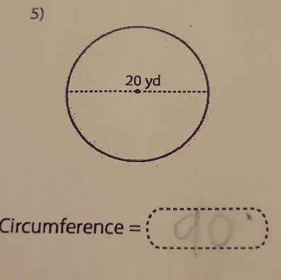 Circumference = .