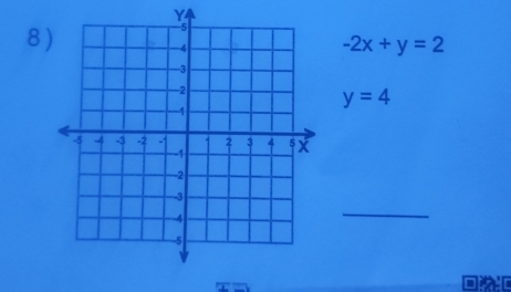 8
-2x+y=2
y=4
_