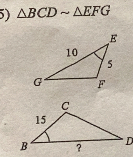 △ BCDsim △ EFG