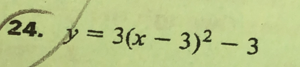 y=3(x-3)^2-3