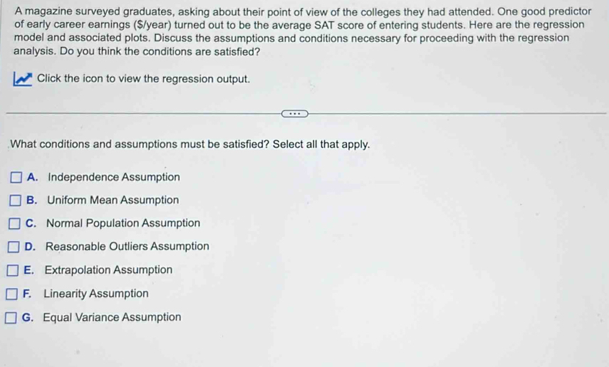Solved: A magazine surveyed graduates, asking about their point of view ...