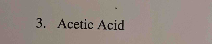 Acetic Acid