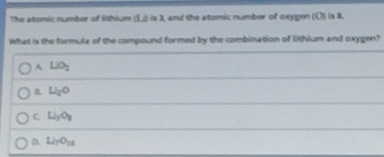 Solved: The atomic number of lithium (Li) is 3, and the atomic number ...