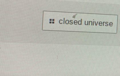 closed universe