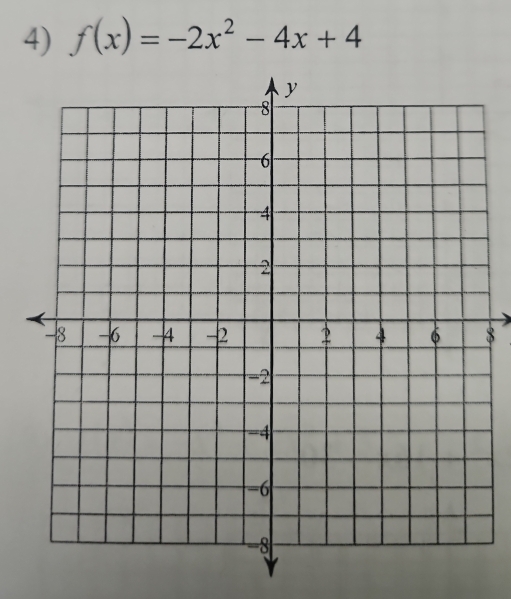 f(x)=-2x^2-4x+4
$