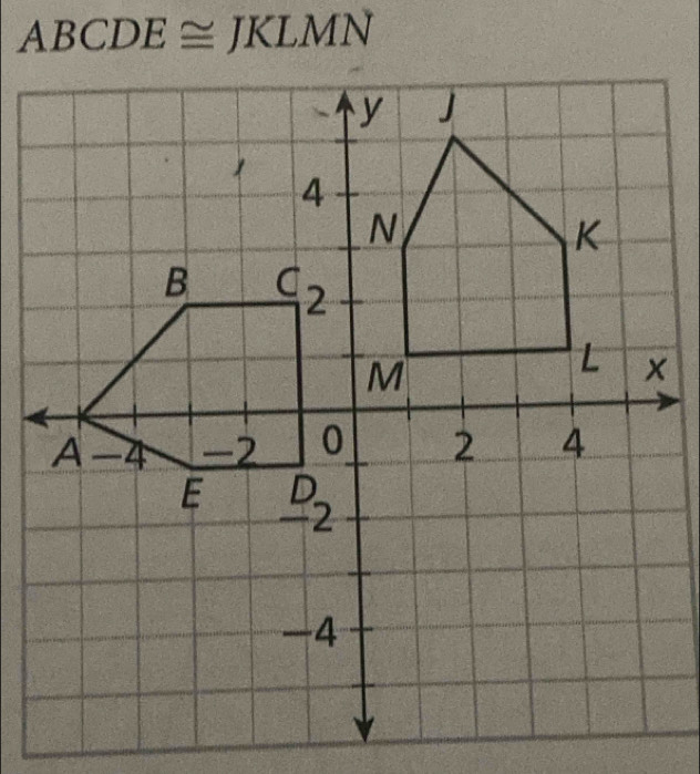 ABCDE≌ JKLMN