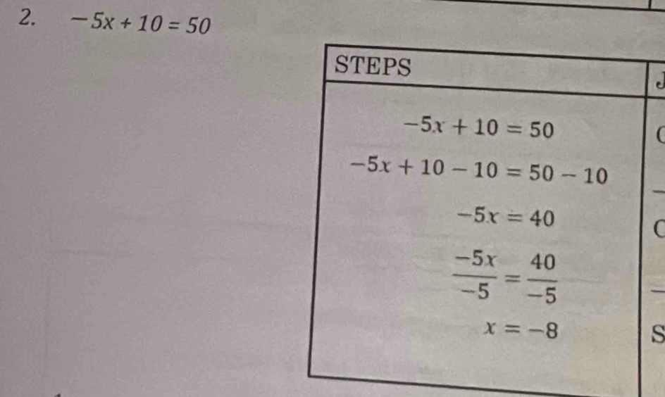 -5x+10=50

C
s