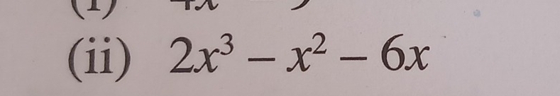 (ii) 2x^3-x^2-6x