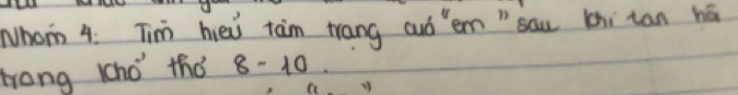 Whom 4. Tim hei tam trang auó 'em "`sau (hitan hā 
hrong lho' tho 8-10.