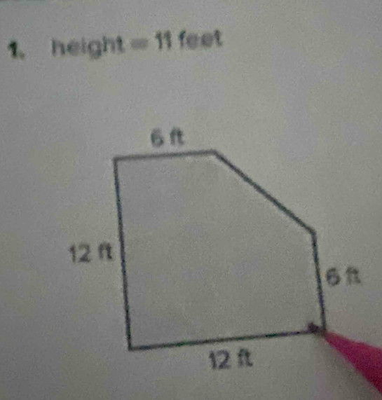 h 140° ight =11 feet